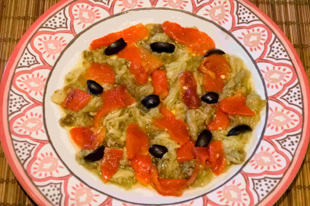 Escalivada, salade d'aubergines et poivrons