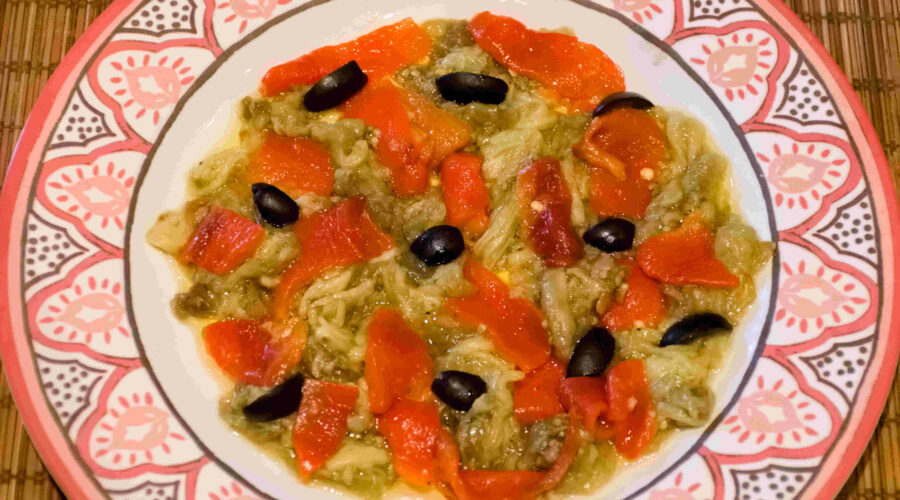 Escalivada, salade d'aubergines et poivrons