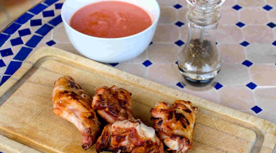 Lapin au barbecue sauce salmorejo